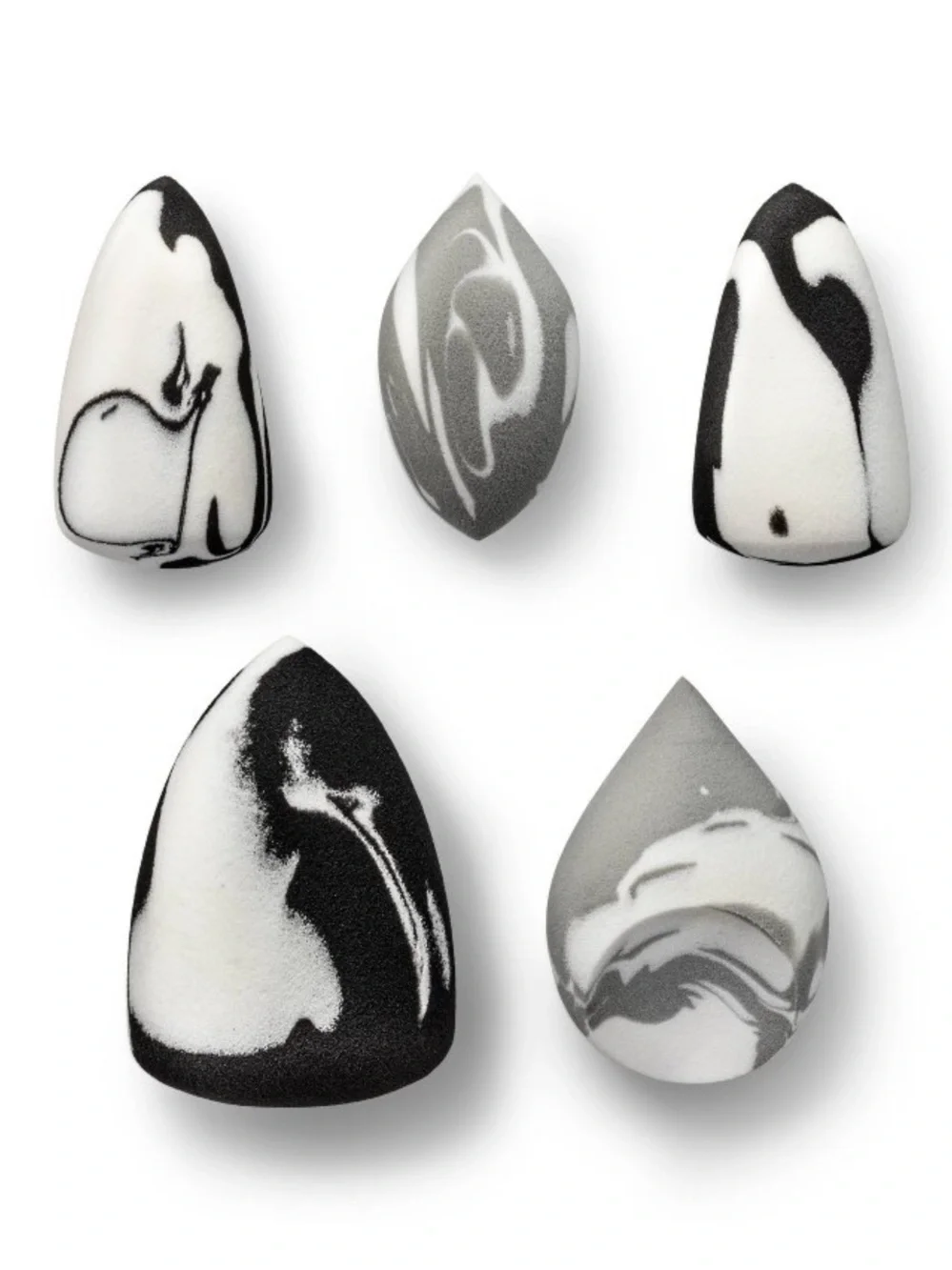 Sonia Kashuk Multisize Latex-Free Makeup Blender Sponge - Marble - 5pk, NEW